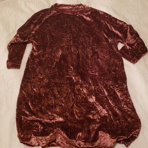 Zara Crushed Velvet Dress
